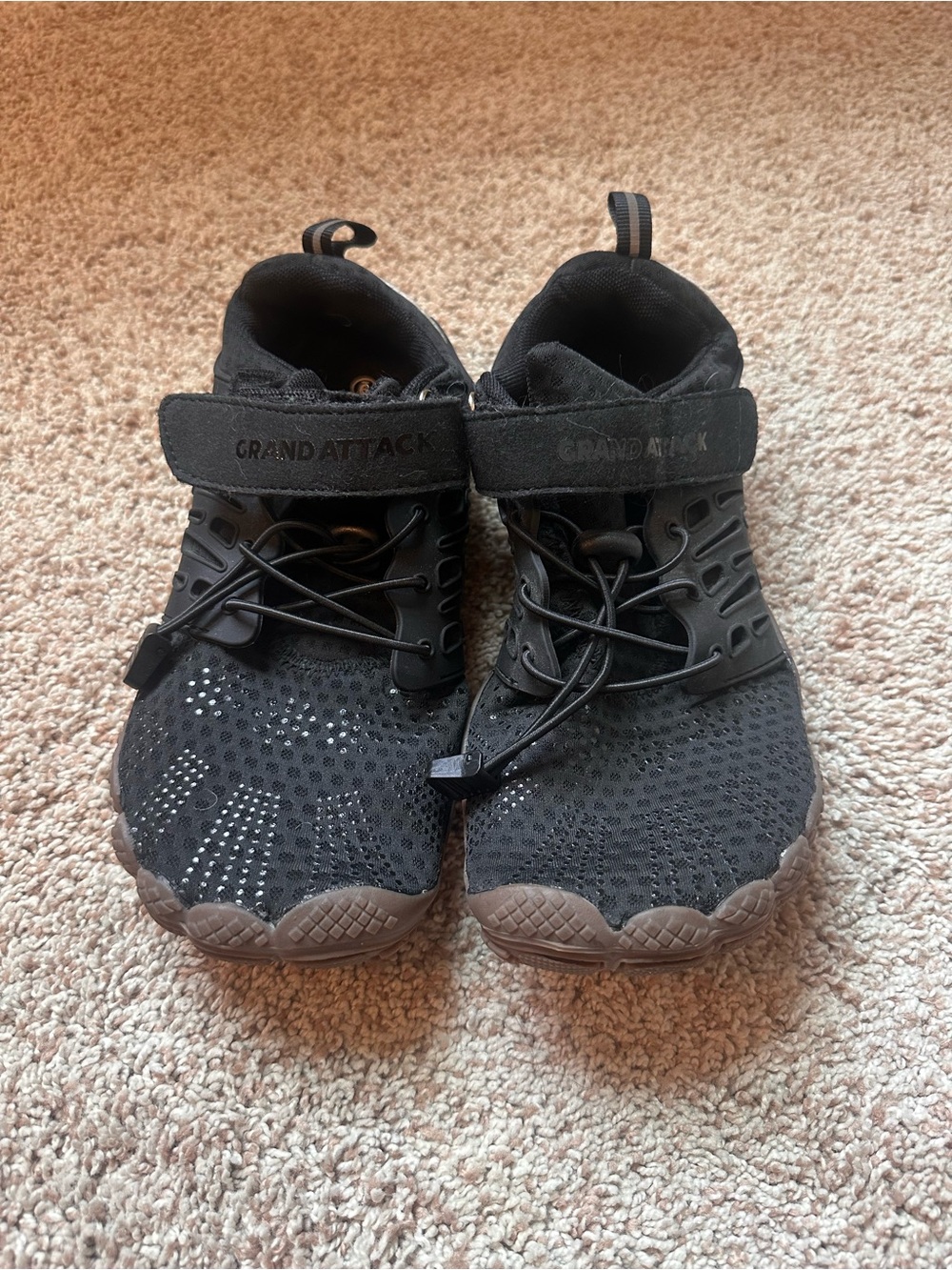 Grand Attack Women’s Size 9 Black Cross-Trainer Zero Drop Minimalist Shoes Mesh